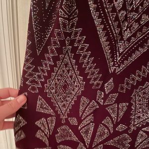 Beautiful glittery maroon gown!